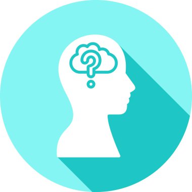 Beyin vektör simgesi. Basit resimleme.