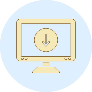 bilgisayar izleyici vektör illüstrasyonu