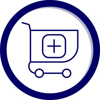 Bir alışveriş arabası simgesinin vektör çizimi