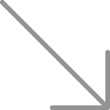 ok yönü aşağı ana hat biçiminde simge