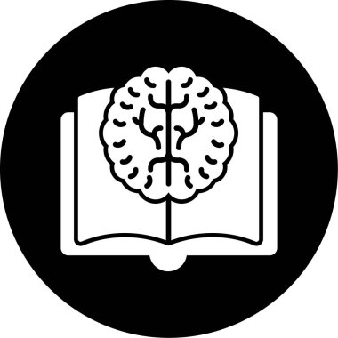 beyin ikonu vektör illüstrasyonu