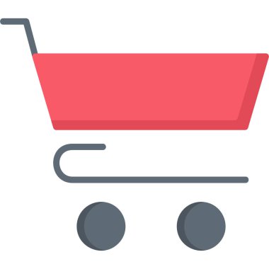 Düz stil alışveriş ekommerce simgesi