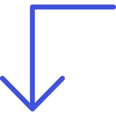 ok aşağı ok simgesi dış hat biçiminde