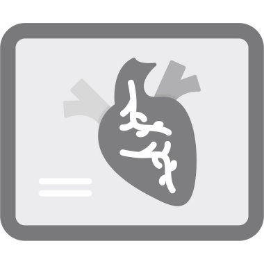 Kalp Organ yuvarlak vektör simgesi