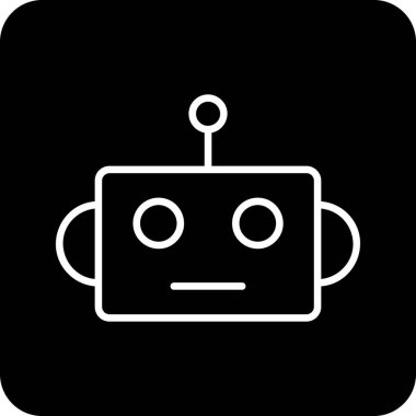 Bir robot simgesinin vektör illüstrasyonu