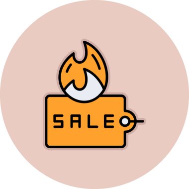 İndirim. Web simgesi basit illüstrasyon