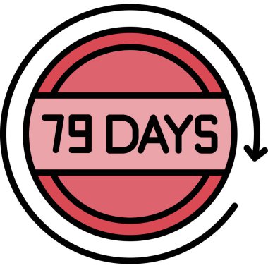 günlerin kalan simgesi, vektör illüstrasyonu