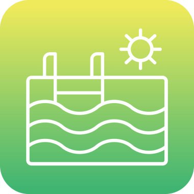 Benzersiz güneş enerjisi vektör çizgisi simgesi