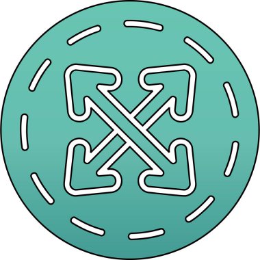 Dairesel bir simgenin vektör illüstrasyonu