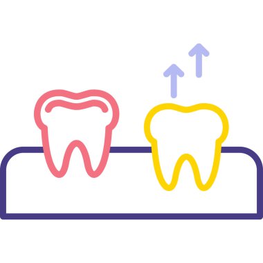 Diş simgesi, vektör illüstrasyonu