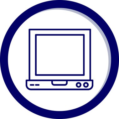 Modern dizüstü bilgisayar simgesinin vektör illüstrasyonu