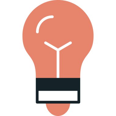 Ampul simgesi. Web için basit fikir vektör simgeleri çizimi