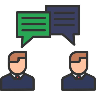 Sohbet vektörü simgesi modern basit illüstrasyon