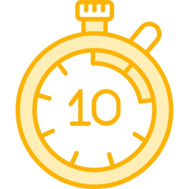 Düz dizaynlı kronometre simgesi beyaz arkaplanda izole edildi. zaman ve seyahat sembolü