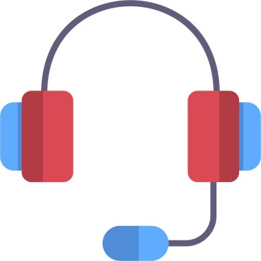 Kulaklık. Web simgesi basit illüstrasyon