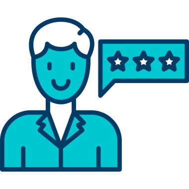 Müşteri gözden geçirme vektör çizim şablonu