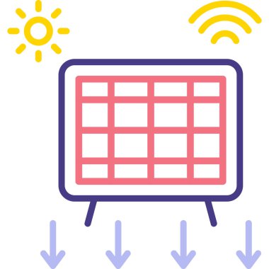 TV simgesi vektör illüstrasyonu