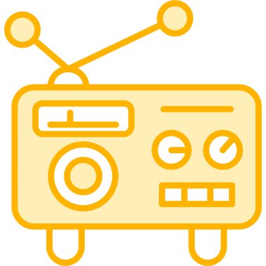 Radyo simgesinin vektör illüstrasyonu