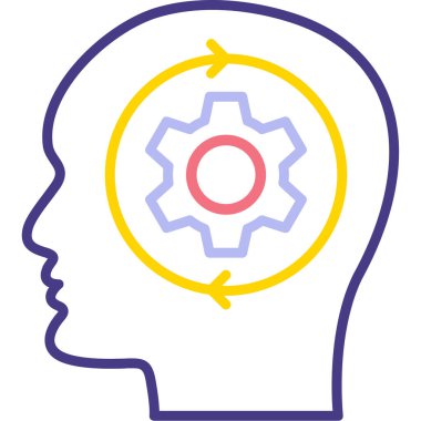 yaratıcı düşünme simge vektör çizim