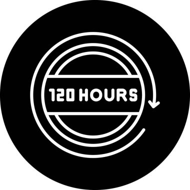 20 saat simge, vektör illüstrasyonu