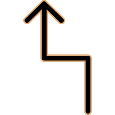 Ok yukarı doğru vektör simgesi