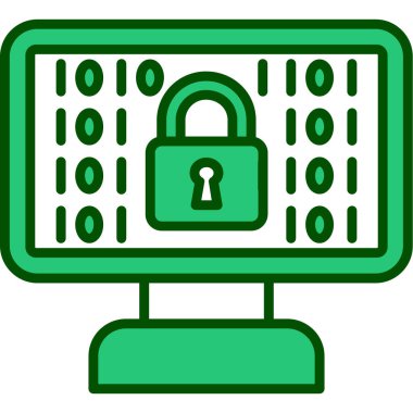 Kilit simgesi. Web için basit güvenlik vektör simgeleri çizimi