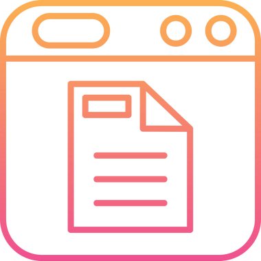 Belge simgesinin vektör illüstrasyonu