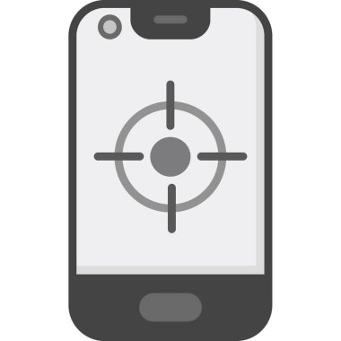 cep telefonu simgesi, basit vektör illüstrasyonu