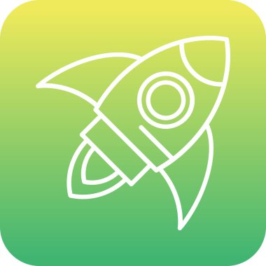 Benzersiz Roket Vektör Kabartma Simgesi