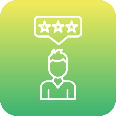 Web ve mobil uygulama tasarımınız için beyaz arkaplanda izole edilmiş müşteri derecelendirme simgesi vektörü, müşteri derecelendirme logosu konsepti