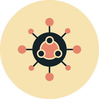 Virüs Simgesi, vektör illüstrasyonu