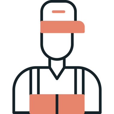 Teslimatçının vektör illüstrasyonu