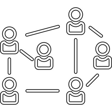 Sosyal ağ bağlantısı simgesi vektör özeti çizimi