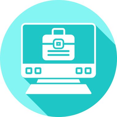 Dizüstü bilgisayar Vektörü Glyph Simgesi