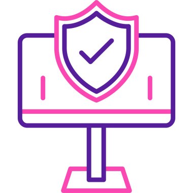 Güvenlik simgesi, vektör çizimi