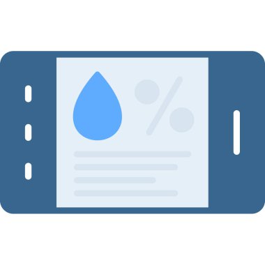 Akıllı telefonlu bir damla su. vektör illüstrasyonu