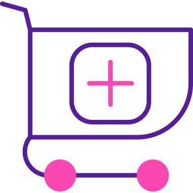 Alışveriş. Web simgesi basit illüstrasyon