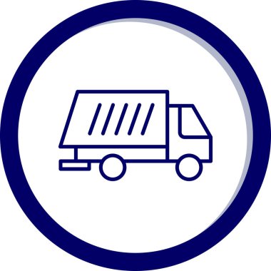 dağıtım aracının vektör illüstrasyonu