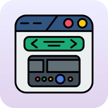 yazıcı vektör renk simgesi