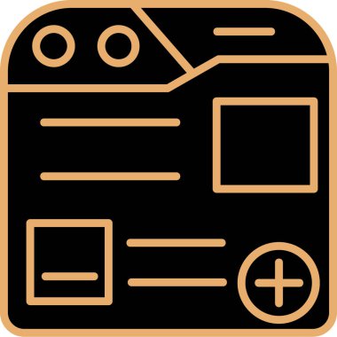 Web ve mobil arayüz simgesi, basit vektör illüstrasyonu