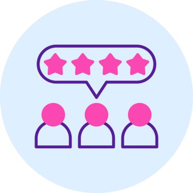 Müşteri derecesi. Web simgesi basit illüstrasyon