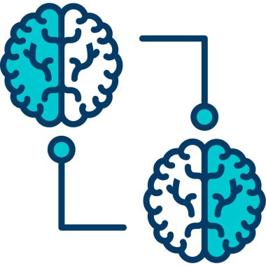 beyin ikonu vektör illüstrasyonu