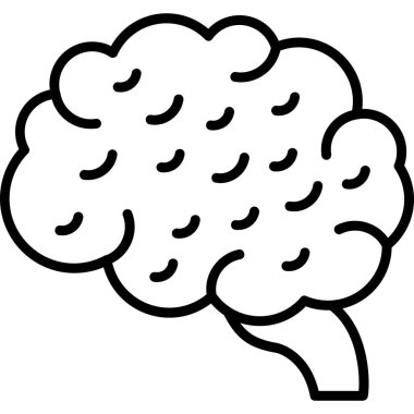 Beyin. Web simgesi basit tasarım