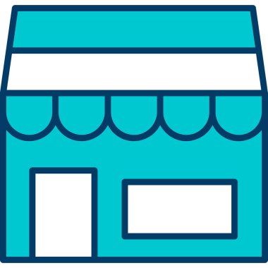 Dükkan. Web simgesi basit illüstrasyon