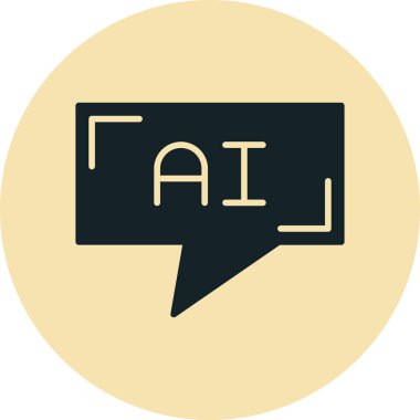 ai düz renk vektörü simgesi