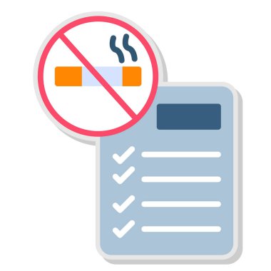 Beyaz arkaplanda izole edilmiş sigara içilen vektör simgesi yok.