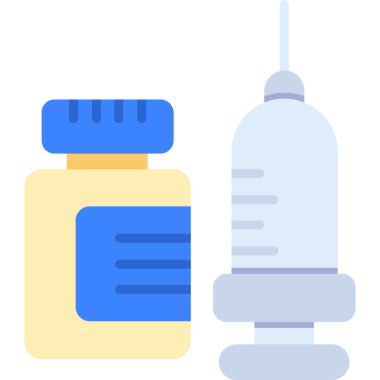 İlaç şişesi. Web simgesi basit illüstrasyon