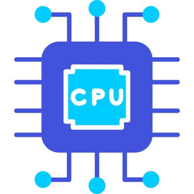 İşlemci. Web simgesi basit illüstrasyon