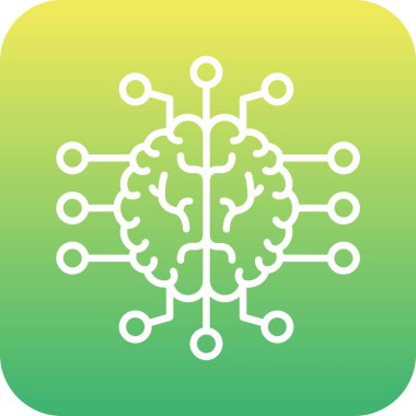 Benzersiz yapay zeka vektör simgesi