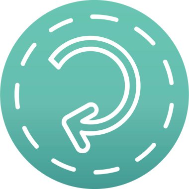 Dairesel bir simgenin vektör illüstrasyonu